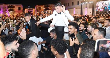 نجوم الزمالك يحضرون حفل زفاف محمد شحاتة