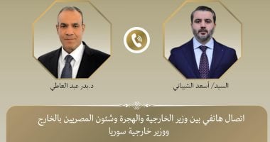 اتصال هاتفى بين وزير الخارجية واسعد الشيبانى