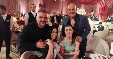 محمد لطفى ووليد سعد فى حفل زفاف ابنة محمد فؤاد