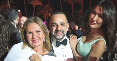 يسرا ولبلبة وتامر حسنى وإيمى سمير غانم والرداد فى حفل زفاف حفيد عادل إمام يسرا فى حفل زفاف حفيد الزعيم