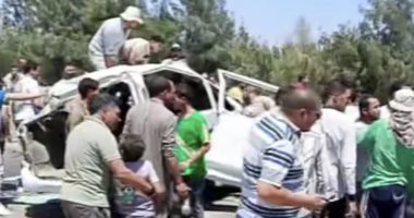 إصابة 15 شخصا فى حادث تصادم سيارتين على الطريق الإقليمى بالجيزة