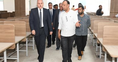 جامعة القناة تواصل أعمال تجهيز مبنى الاختبارات الإلكترونية