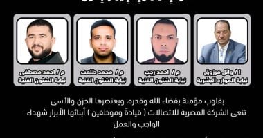 أسماء ضحايا حريق سنترال رمسيس من موظفي المصرية للاتصالات ضحايا حريق سنترال رمسيس