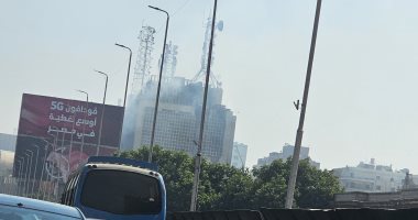 كثافات مرورية مرتفعة أعلى كوبري أكتوبر في اتجاه مدينة نصر