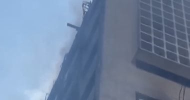 استمرار انبعاث الأدخنة من داخل سنترال رمسيس .. صور استمرار انبعاث الأدخنة بسنترال رمسيس