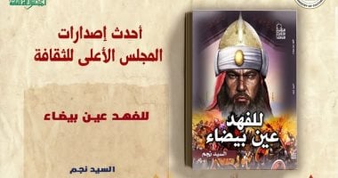 "للفهد عين بيضاء" و"عن الظرفاء سألونى" أحدث إصدارات الأعلى للثقافة كتاب للفهد عيد بيضاء