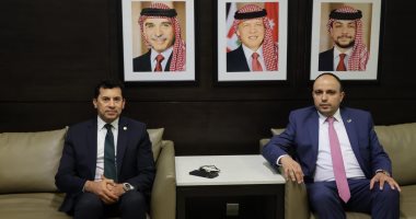 وزير الرياضة يصل الأردن للمشاركة بحفل إطلاق "عمان عاصمة الشباب العربى 2025" الدكتور أشرف صبحي مع المهندس يزن الشديفات وزير الشباب الأردني