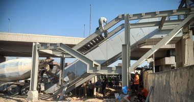 تشغيل كوبري مشاة وابور الثلج بعد تطويره ورصف طرق داخلية بقرى شبين القناطر