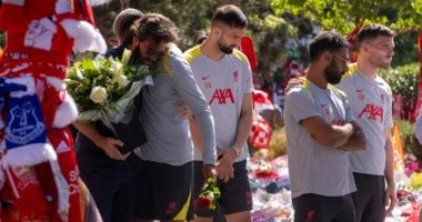 محمد صلاح في عزاء جوتا