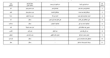 قوائم المرشحين لانتخابات مجلس الشيوخ