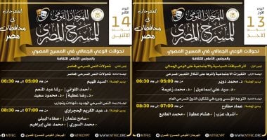 تعرف على برنامج أول يومين من ندوات المهرجان القومي للمسرح المصري برنامج ندوات المهرجان القومي للمسرح المصري