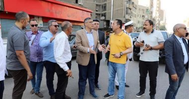 محافظ الجيزة يتفقد شارع فيصل
