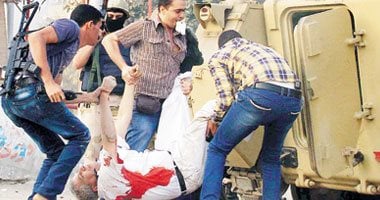 الشهيد اللواء نبيل فراج لحظة استشهاده
