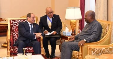 الرئيس السيسى يؤكد التزام مصر الكامل بدعم قدرة إقليم شمال أفريقيا الرئيس عبد الفتاح السيسي ورئيس غانا خلال اللقاء