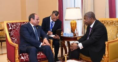 الرئيس السيسى يلتقى نظيره الأنجولى ويشيد برئاسته الجارية للاتحاد الأفريقي (إنفوجراف) الرئيس السيسى يلتقى نظيره الأنجولى