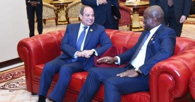 الرئيس السيسى: مصر عملت خلال فترة رئاستها للجنة التوجيهية للنيباد على تنفيذ أولويات محددة الرئيس عبد الفتاح السيسي ورئيس الجابون على هامش القمة