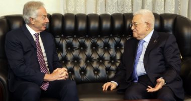 الرئيس الفلسطينى لـ تونى بلير: حماس لن تحكم غزة وعليها تسلم السلاح الرئيس الفلسطيني يلتقي توني بلير في عمّان