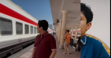 طفل ينصح الأطفال بعدم رشق القطارات بالحجارة