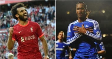 محمد صلاح أفضل مهاجم أفريقى في تاريخ الدوري الإنجليزي دروجبا ومحمد صلاح
