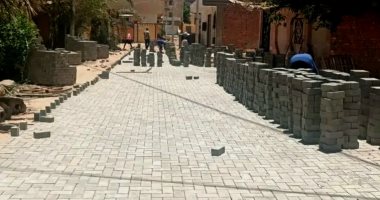 طرق الوادى الجديد: استكمال تركيب 105 ألف متر مسطح من بلاط الإنترلوك بالمحافظة