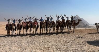 جولة سياحية للبعثة الأمريكية لناشئى الاسكواش بالأهرامات قبل انطلاق بطولة العالم جولة سياحية للبعثة الأمريكية لناشئي الاسكواش بالأهرامات