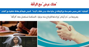 تفاصيل حبس متهم سنة مع الإيقاف فى جناية هتك عرض طفلة بـ"الرضا".. برلمانى