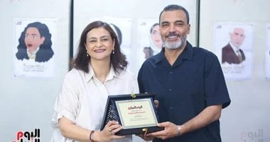 إبراهيم حمودة منتج فات الميعاد: سعد هنداوى جعل اللوكيشن هادئا المنتج إبراهيم حمودة مع رئيس تحرير اليوم السابع علا الشافعي