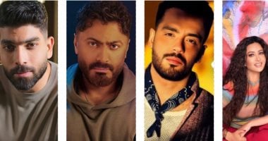 الملحن سامر أبو طالب وتامر حسني ورامي جمال ولطيفة