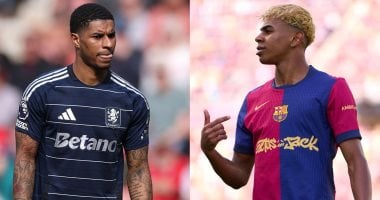 لامين يامال يرحب بـ راشفورد فى برشلونة لامين يامال وراشفورد