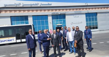 جولة تفقدية للجنة العليا للتفتيش الأمني والبيئي بمطارات برج العرب والعلمين ومرسى مطروح