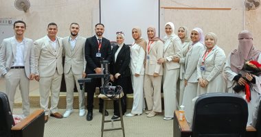 طلاب ميكاترونيكس بحلوان يبتكرون ذراعا روبوتية ليزرية بتقنيات التحكم الذكى