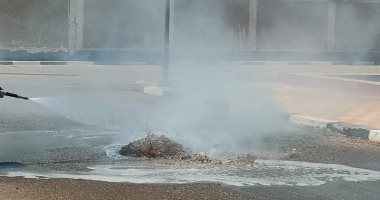 مياه الأقصر تنفذ خطة تدريب عملى على سيناريو وتجربة إطفاء حريق بمدينة أرمنت.. صور