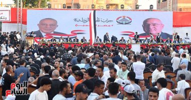 "الجبهة الوطنية" ينظم مؤتمرا حاشدا لدعم مرشحيه فى انتخابات الشيوخ بالجيزة.. صور 