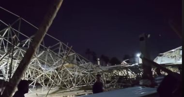 انهيار "تندات" سقف موقف تحت الإنشاء في قنا