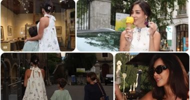 بسمة بوسيل توثق رحلتها إلى سويسرا بصحبة أبنائها × صور بسمة بوسيل