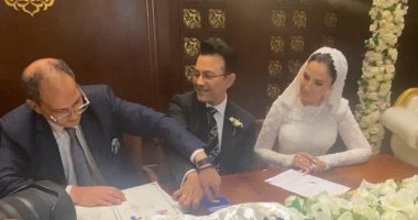 الإعلامى محمد سعيد محفوظ يحتفل بعقد قرانه.. صور