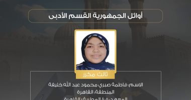 الثالثة مكرر فى الثانوية الأزهرية بنسبة 98.3%: حلمى أكون معيدة بهذه الكلية الثالثة مكرر فى الثانوية الأزهرية