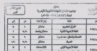 استعدادات بكفر الشيخ لأداء امتحانات الدور الثانى بالثانوية الأزهرية فى 18 أغسطس جدول الدور الثانى