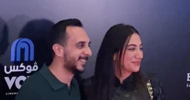فدوى عابد ونور محمود وعمر الشناوى فى عرض فيلم روكي الغلابة العرض الخاص