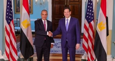 جانب من لقاء وزير الخارجية بدر عبد العاطى نظيره الأمريكى ماركو روبيو