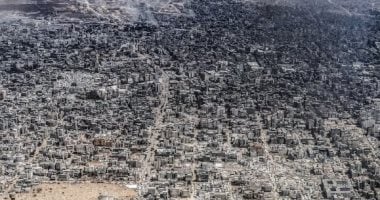 واشنطن بوست تنشر صورًا جوية نادرة تُظهر النزوح والدمار الواسع فى قطاع غزة غزة