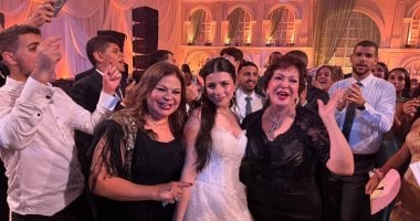 بوسى شلبى تكشف عن صور نجوم الفن فى حفل زفاف حفيدة فيروز شقيقة نيللى حفل زفاف حفيدة فيروز