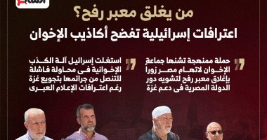 من يغلق معبر رفح؟.. اعترافات إسرائيلية تفضح أكاذيب الإخوان.. إنفوجراف
