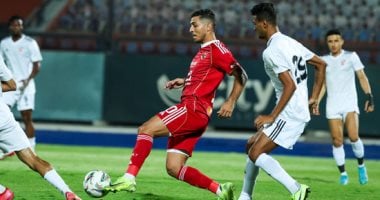 نهاية الشوط الأول.. الأهلى يتقدم على بتروجت 2 - 1 وديا بهدفى مرعى وشريف "صور" شريف