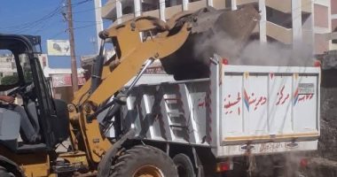 رفع 30 طن قمامة يوميًا وتجميل مدخل الحسينية للحفاظ على المظهر الحضاري