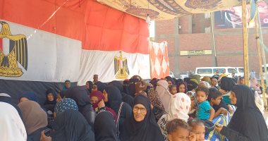 المرأة فى مقدمة طوابير الناخبين أمام لجان انتخابات مجلس الشيوخ بأسوان.. فيديو