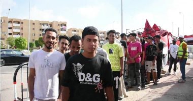 حضور للشباب فى اليوم الثانى لانتخابات مجلس الشيوخ فى مدينة الشيخ زايد