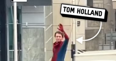 توم هولاند فوق دبابة لتصوير فيلم SPIDER-MAN فى مدينة جلاسكو.. فيديو توم هولاند