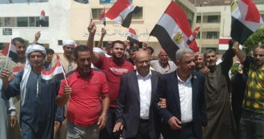 مسيرة لأهالي بلبيس لحث المواطنين على المشاركة فى انتخابات مجلس الشيوخ