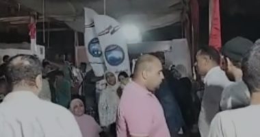 احتفالات المواطنين أمام اللجان قبل نهاية ماراثون انتخابات الشيوخ.. فيديو